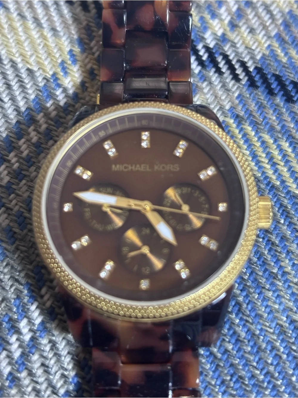 MICHAEL KORS 5038 Tort Ritz Women's Watch Jet Set Tortoise Shell Ladies Watch